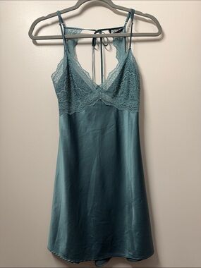 VS Lace-Trim Satin Chemise